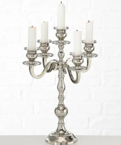 5 armet bordlysestage i aluminium 50cm / Varas
