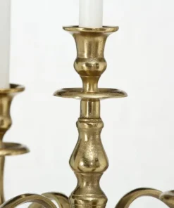 5 armet lysestage / kandelaber i guld aluminium - H.78xØ.45cm
