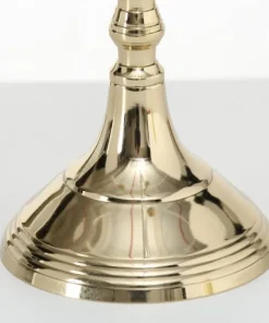 5 armet lysestage / kandelaber i gylden aluminium - H.63xØ.37