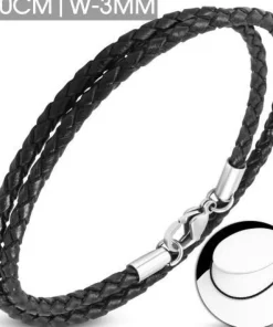 3 mm Dobbelt læderarmbånd