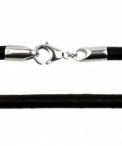 5 mm læderhalskæder / sort + brun