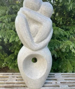 Abstrakt Haveskulptur / Soulmate i Terrazzo H.92cm - AFHENTNING