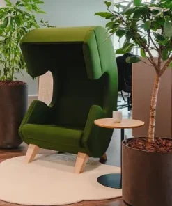 Brun antik krukke i rustik Limestone look med underskål