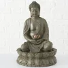 Buddha vandfontæne med lotus blomst - 46cm