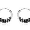 1cm celtic hoop sølvøreringe