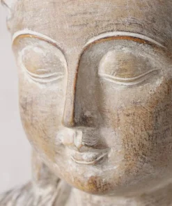 30cm sand antique Buddha figur med lysholder