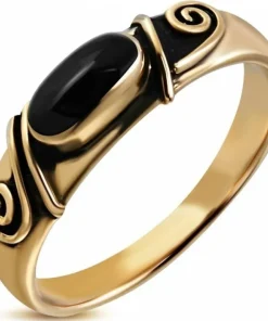 Curly vintage fingerring i bronze / 6mm til kvinder