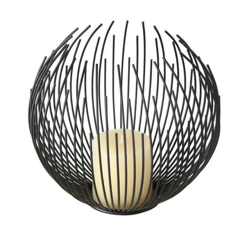 Cylon lysestage i jern med lys - Ø.24cm