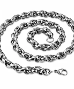 Eliptic stålhalskæde til mænd - 62cm