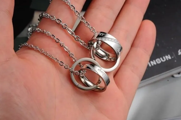 Forever Love - Titanium parhalskæder
