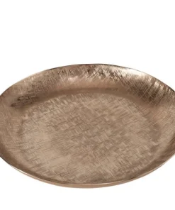 Glorise - rund fad i gold med mønster - Ø.30cm