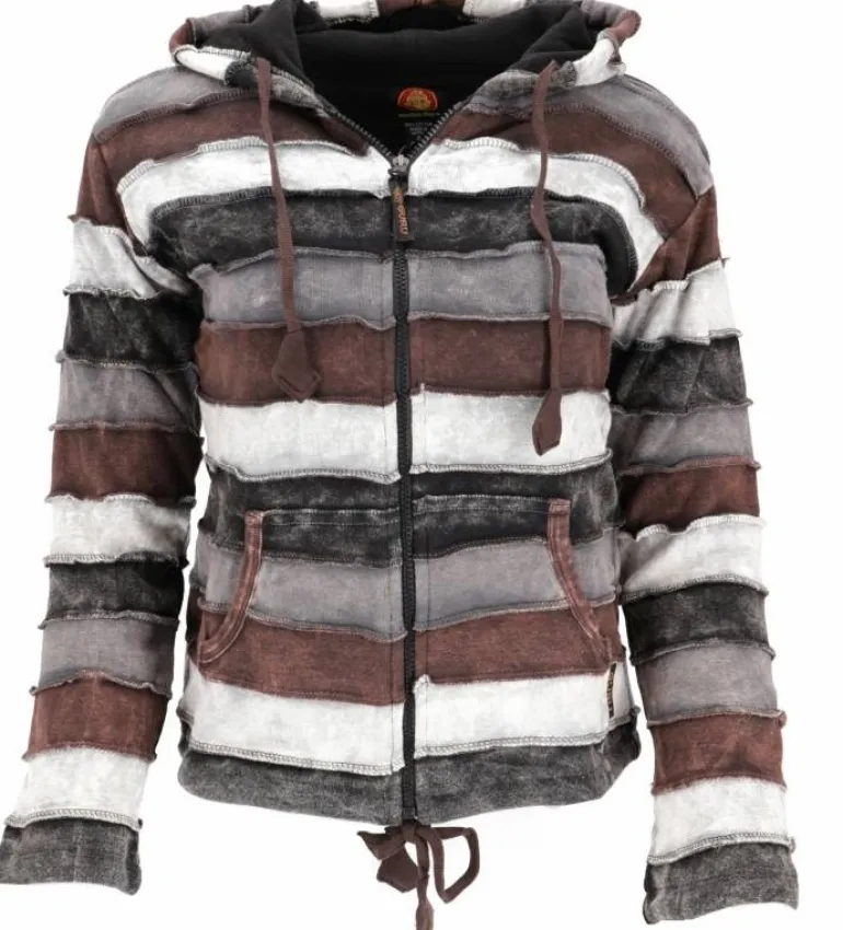 Goa Patchwork hættetrøje i stonewash / Til Hende