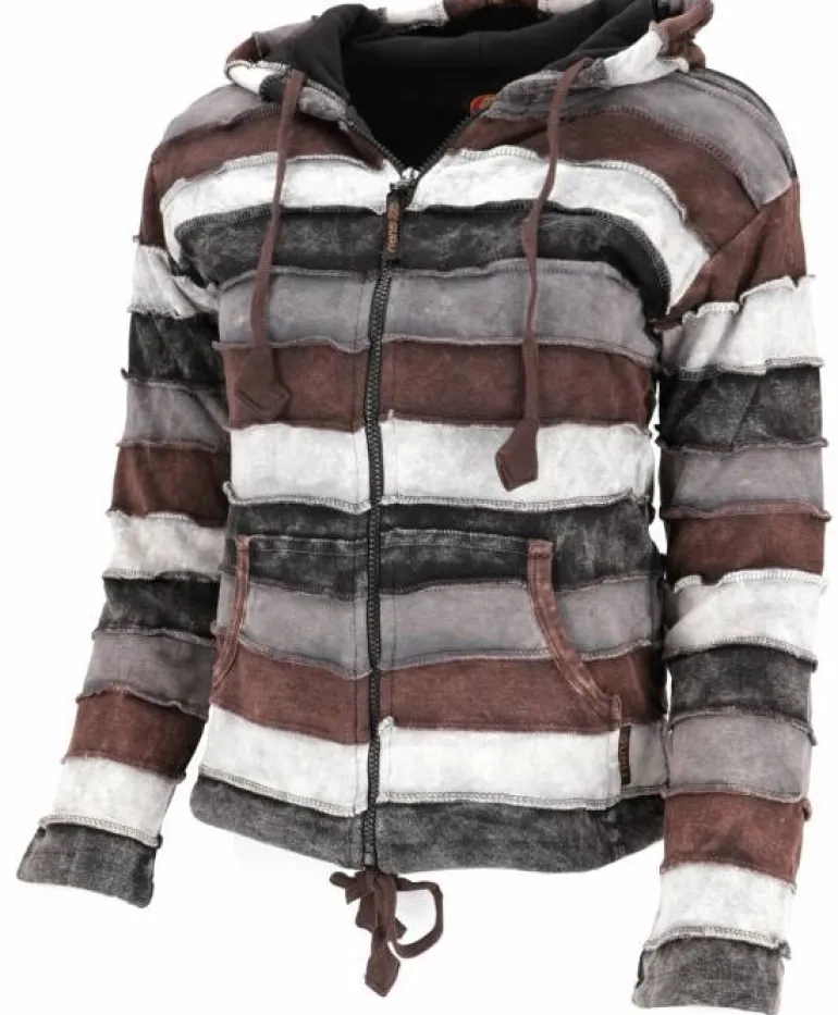 Goa Patchwork hættetrøje i stonewash / Til Hende