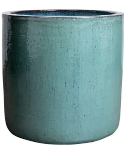 Green Jade - Glaseret cylinder krukke - Ø.40+Ø.50+Ø.60