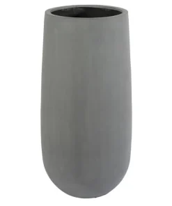 Høj cementgrå krukke i glasfiber - 70cm + 100cm letvægtskrukker