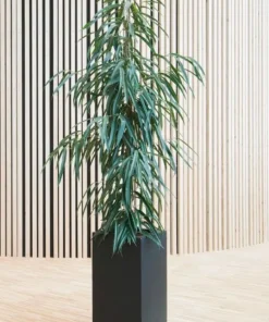 Høj krukke i glasfiber - 60cm eller 80cm - sort eller grå - VANDTÆTTE