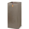 Høj rektangulær plantekrukke i varm taupe - 79x36x36