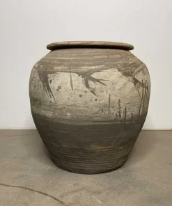 Håndlavet Vintage krukke i keramik - H.43xØ.47cm