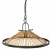 Hængelampe i jern med bambus - Ø.53cm