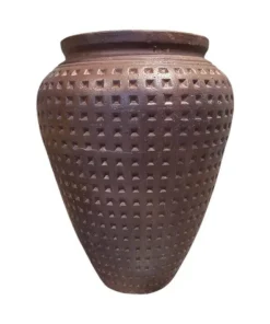 Hårdtbrændt ironstone Krukke med mønster / Stentøjskrukke - 90cm
