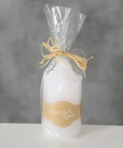 Hvid bloklys H.10xØ.5cm