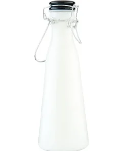 Hvid flaske i glas med sort patentprop - 0,5L - 24stk Afhentning