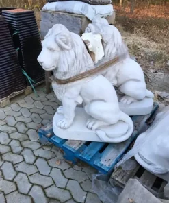 Hvide haveløver i beton - 95cm - 225kg/stk - Sætpris