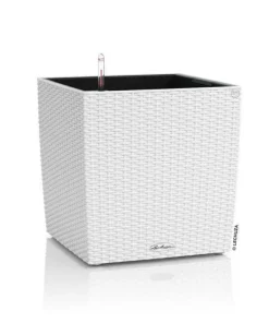 Hvide Lechuza Cube cottage krukker med selvvanding / TILBUD - 8stk