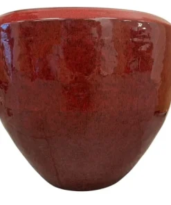 Indendørs Oxblood ceramic krukke Ø.42 + Ø.51cm helglaseret