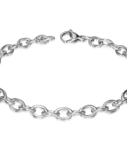 Klassisk armbånd i stål 21cm m/k