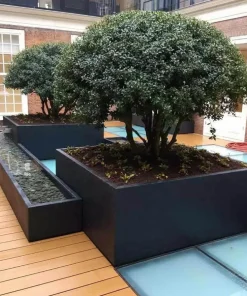 Kæmpe firkantede Plantekrukker i glasfiber H.60cm - Op til 200x200cm