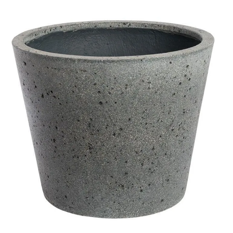 Konisk krukke i fiberstone - Ø.50 + Ø.58cm - Grå eller Beige