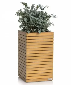 Krukker i Eukalyptus Træ Med Selvvanding - M/U Hjul