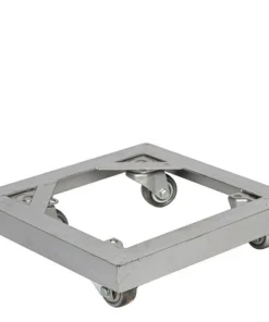 Kubiske firkantede krukker med hjul / Matsort - 40cm+50cm+60cm