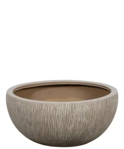 Lave fade / krukker i sand stripe eller grå glasfiber - Ø.59cm