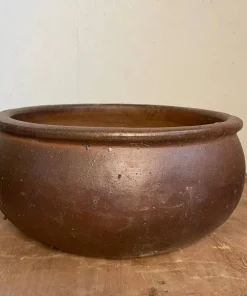 Lave runde krukker i black clay ironstone keramik - Ø.32 + Ø.56 + Ø.70 - SÆT
