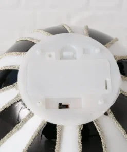LED rund kugle lysestage i glas med timer