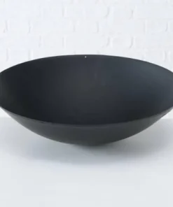 Lille Bålkurv / Bålfad i sort jern - Ø.47cm med stel