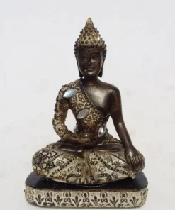 Lille Sand/Sølv Buddha På Sokkel