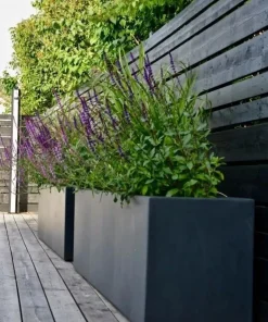 Meget store aflange plantekummer i glasfiber / polyester