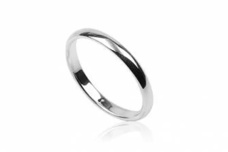 3mm rounded sølvfingerring M/K