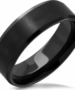 8mm satin stålring til mænd - kvinder - par