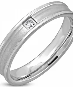 4mm stålfingerring til hende / satin