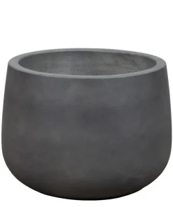 Nordic Style Rund Krukke i Grå Fiberbeton - Ø.44cm + Ø.58cm