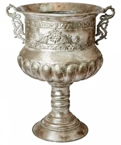 PALLETILBUD - Store pokaler / skjulere med ornament og ører - antik guld / antik sølv / antik hvid