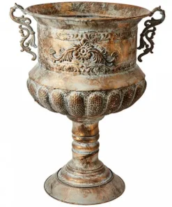 PALLETILBUD - Store pokaler / skjulere med ornament og ører - antik guld / antik sølv / antik hvid