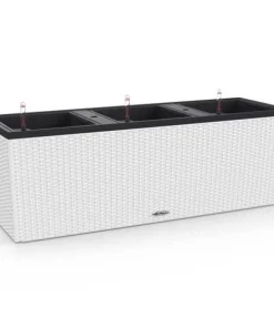 Polyrattan plantekasser med selvvanding og indsatse - OUTLET - 4stk på palle