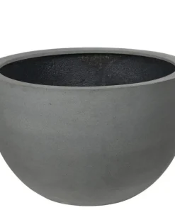 Rund bowle/krukke i grå fiberstone - Ø.45