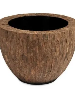 Rund krukke / plantepotter i Cemani træ - Ø.55cm