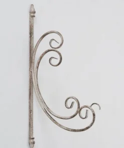 Salerno vægkrog i antik hvid rust - 45cm - 2 modeller